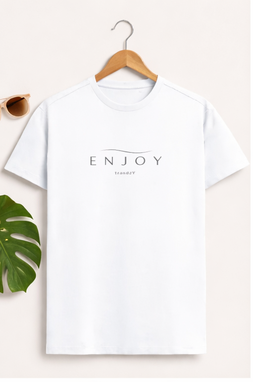 ENJOY Minimal Wave Classic Fit T-Shirt – Luxury Clean Streetwear by trandzY