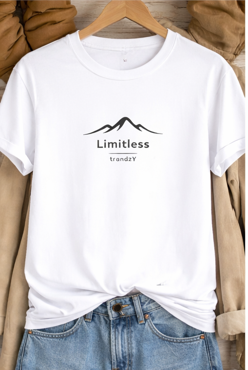 LIMITLESS Minimal Mountain Graphic T-Shirt | Premium Streetwear by trandzY