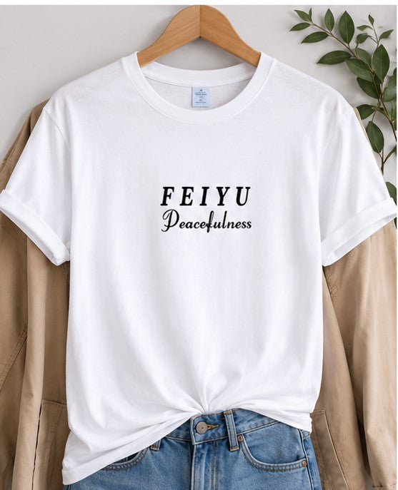 FEIYU Peacefulness Graphic Fit T-Shirt – Calm Streetwear Edition