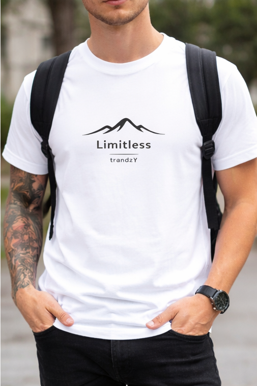 LIMITLESS Minimal Mountain Graphic T-Shirt | Premium Streetwear by trandzY