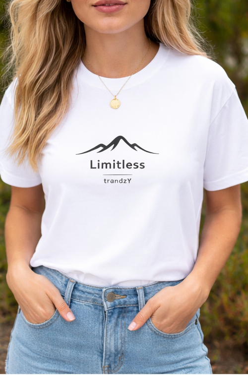 LIMITLESS Minimal Mountain Graphic T-Shirt | Premium Streetwear by trandzY