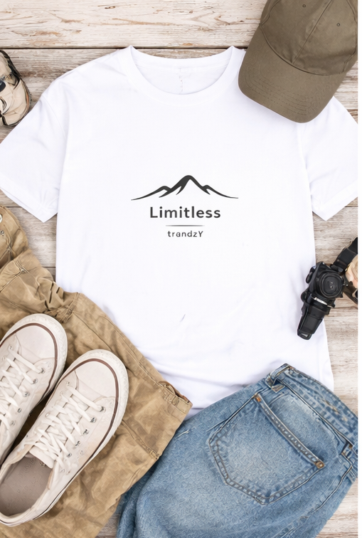 LIMITLESS Minimal Mountain Graphic T-Shirt | Premium Streetwear by trandzY